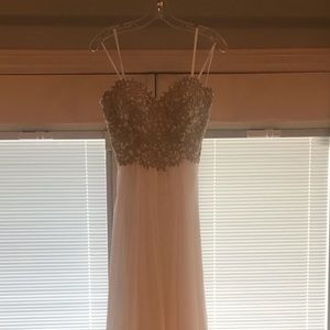 Beautiful La Femme Strapless White Prom Dress!